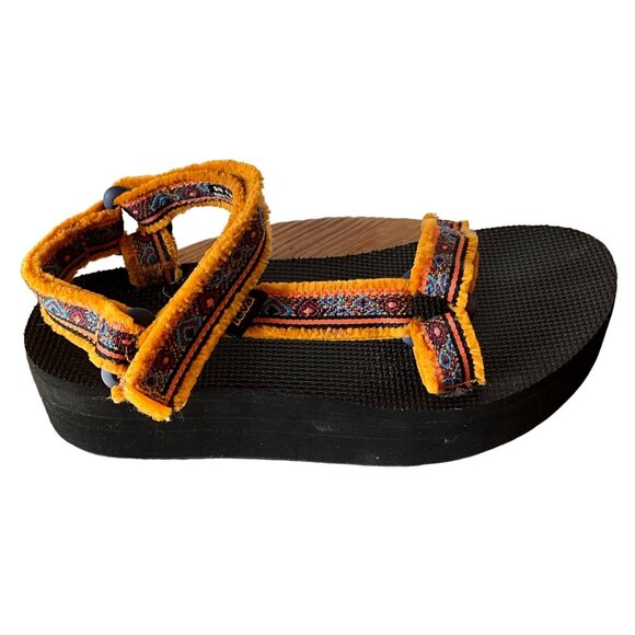 Teva Flatform Universal Maressa Womens Sandals Sunflower Multi Size W7 F3019D Mi - Picture 5 of 10